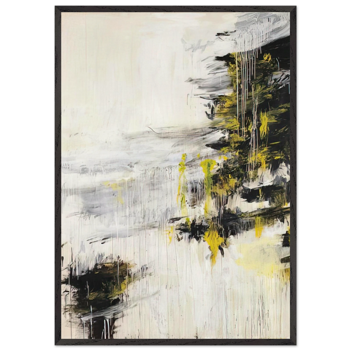 Quattro Stagioni II Inverno - Cy Twombly 70x100 cm / 28x40 inches Framed Art Print – Black Wooden Frame