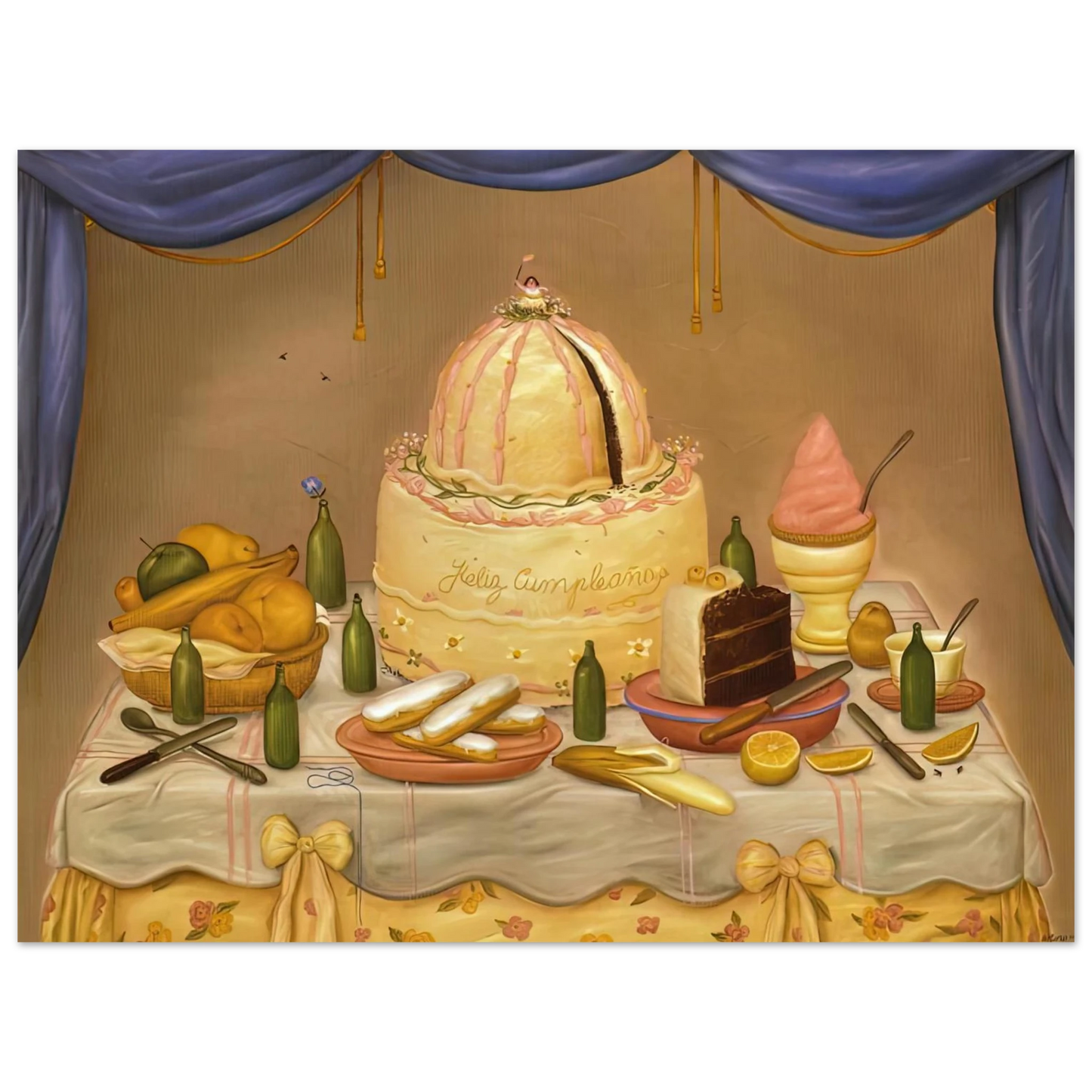 Fernando Botero - HAPPY BIRTHDAY Fine Art Poster - Default Title