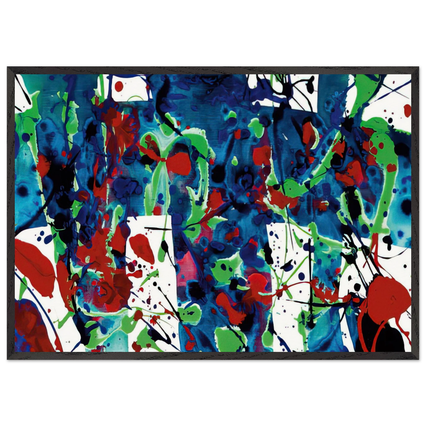 Untitled SFP94-33 SFF 1709 - Sam Francis Framed Art Print – Black Wooden Frame - Default Title - -Framed Art Print