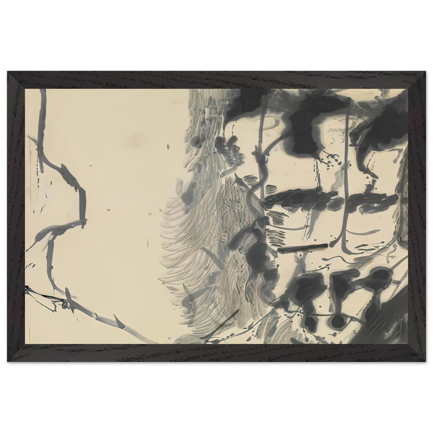 Helen Frankenthaler - New York Bamboo, 1957- Wall Art - 60x80 cm / 24x32 inches - Premium Wooden Framed Poster With Fine Art Paper - White frame
