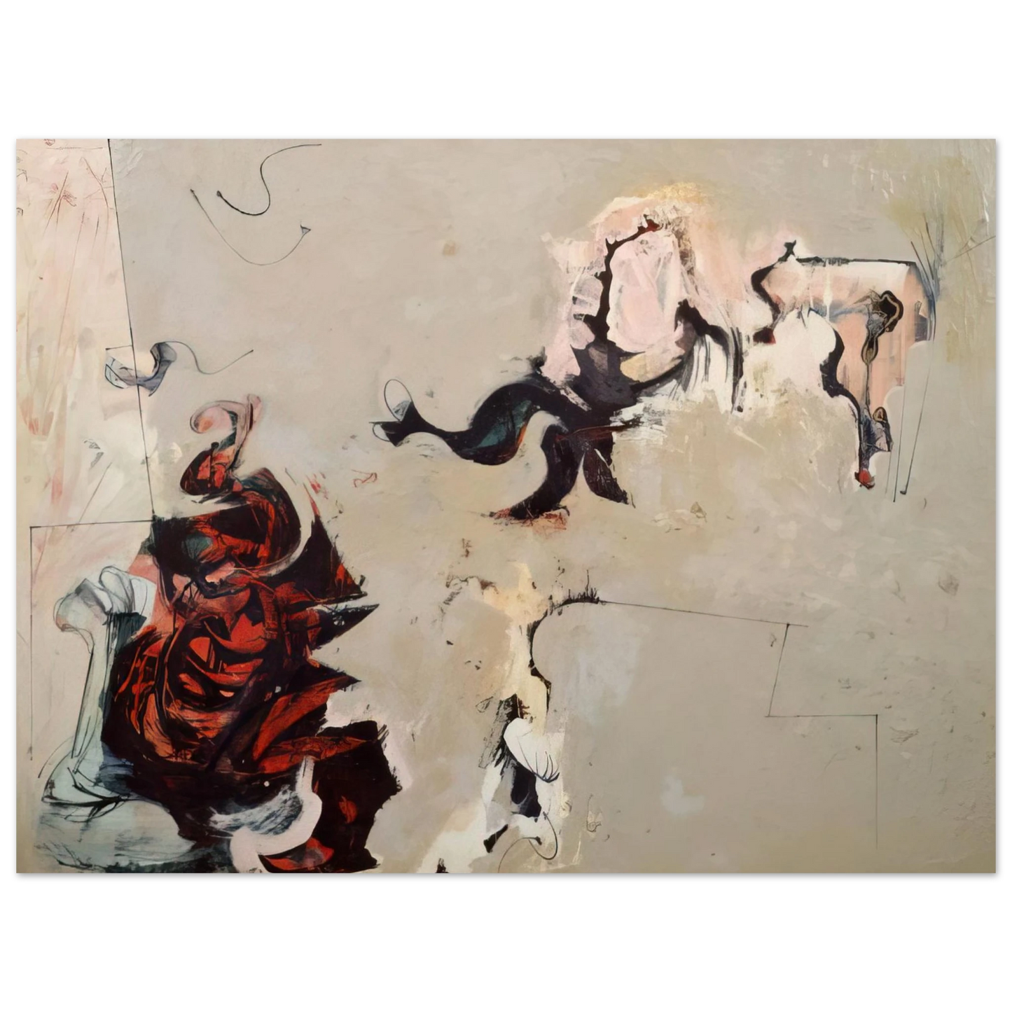 Hassel Smith - Untitled - 1959 Fine Art Poster - Default Title