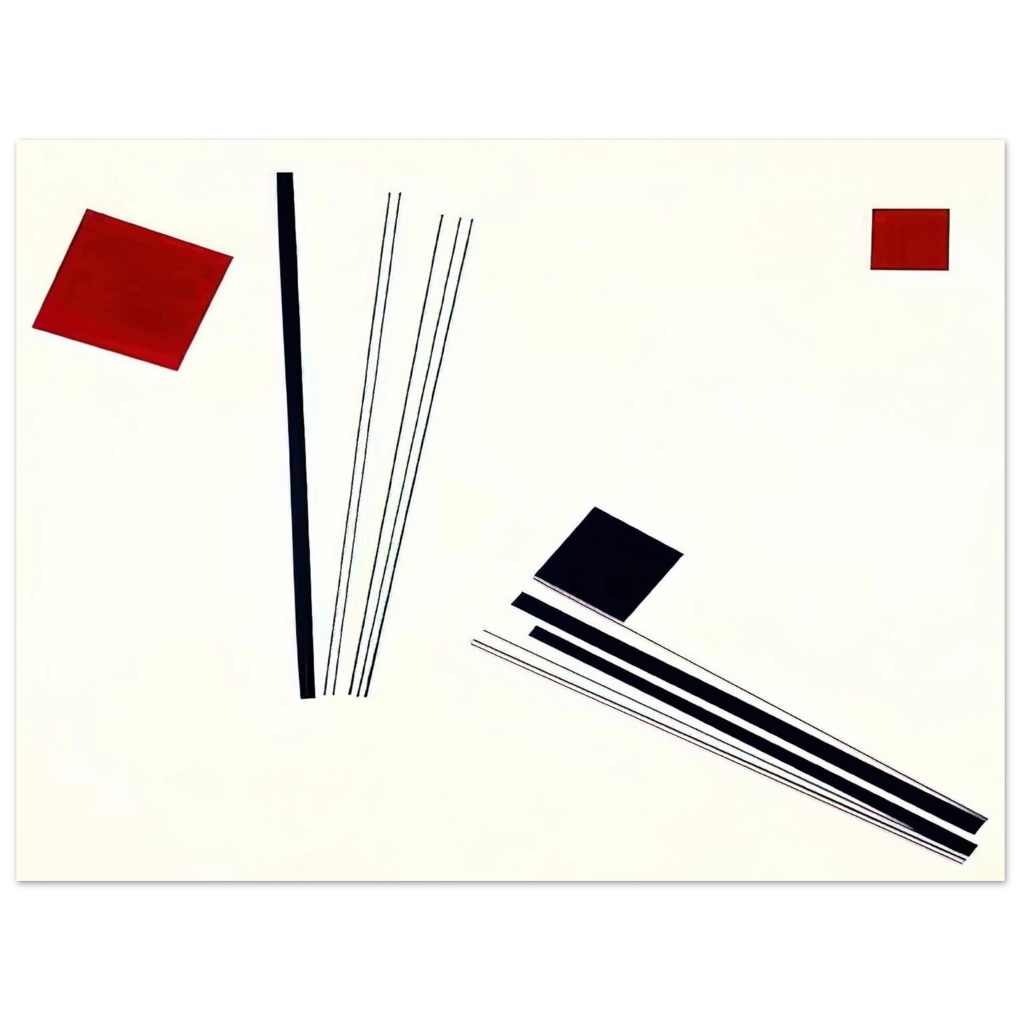 Lygia Pape - Painting in red and black - 1956 Fine Art Poster - Default Title