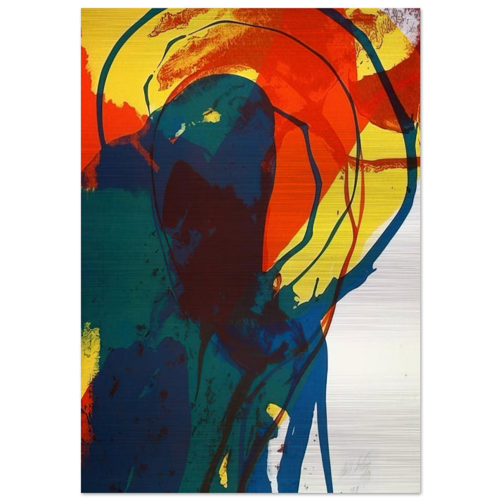 Untitled - Abstract Expressionism - Paul Jenkins Brushed Aluminum Print - 70x100 cm / 28x40 inches | Paul Jenkins Aluminum Print | Paul Jenkins Prints