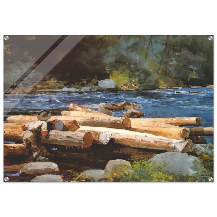 HUDSON RIVER - Winslow Homer Acrylic Print - 70x100 cm / 28x40″ inches | Winslow Homer Wall Art | Winslow Homer Prints