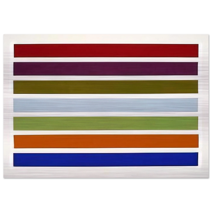 Wall Stripes No. 3 - 1962 - Gene Davis Brushed Aluminum Print - 70x100 cm / 28x40 inches | Gene Davis Aluminum Print | Gene Davis Prints