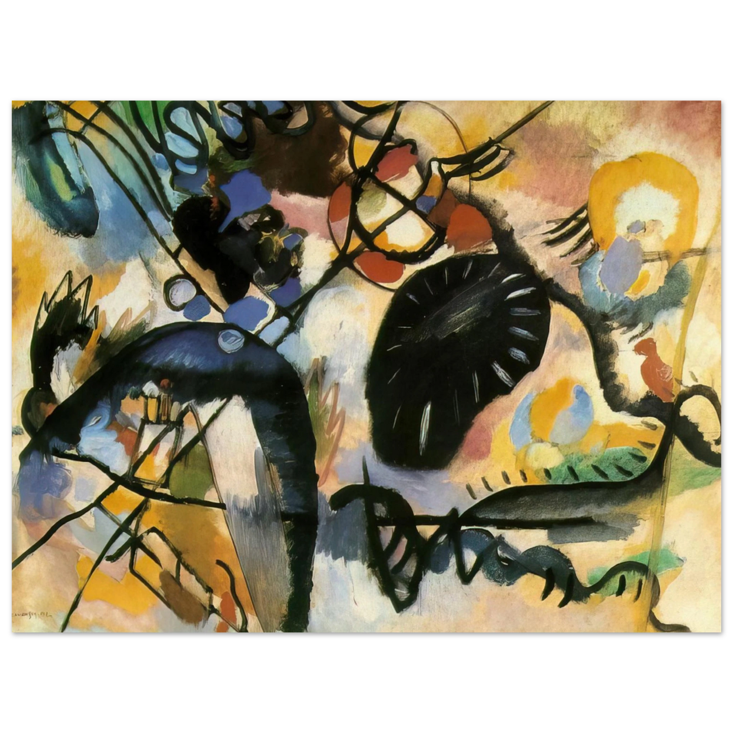 Wassily Kandinsky - BLACK SPOT 1912 Fine Art Poster - Default Title