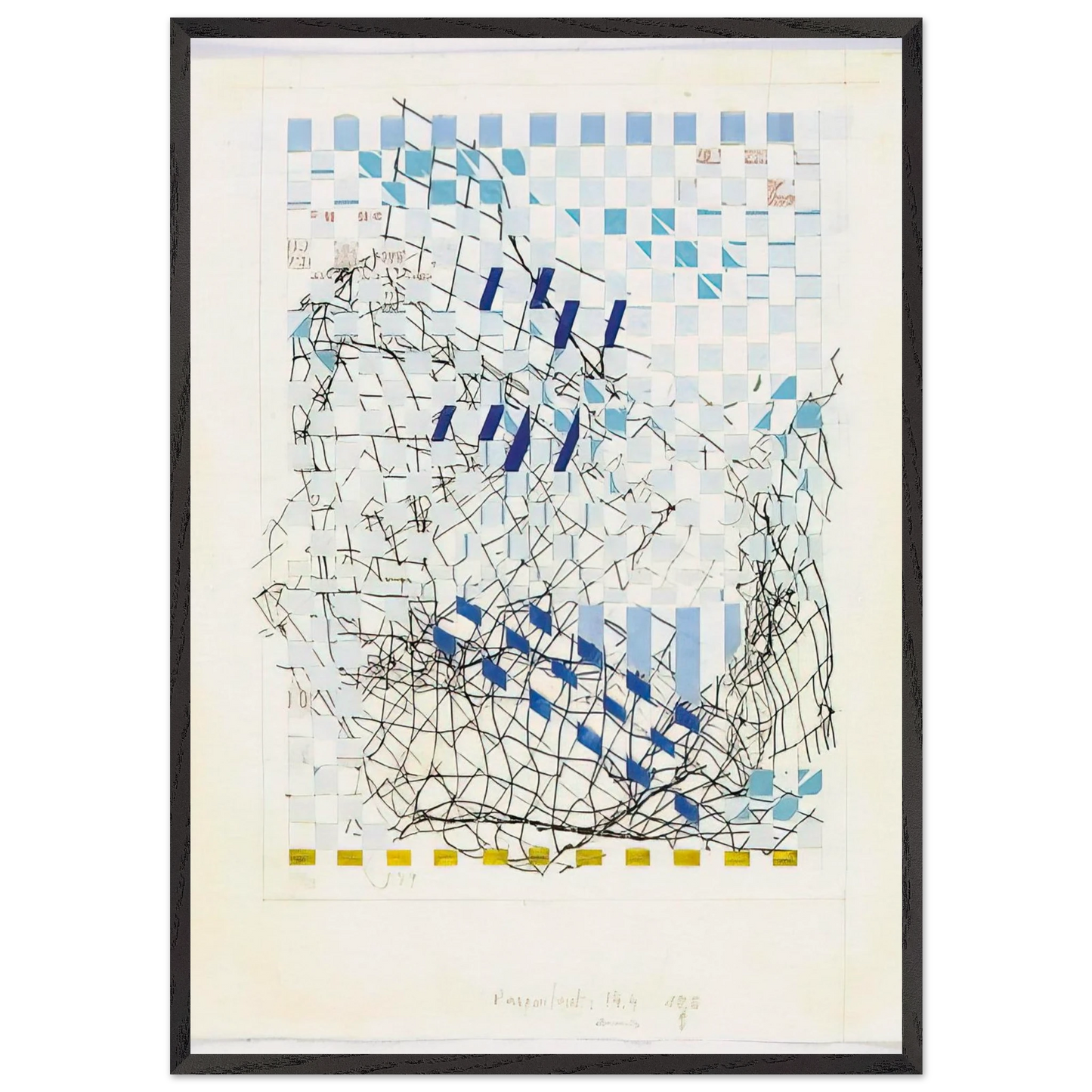 Tejedura 8913 - 1989 - Gego 70x100 cm / 28x40 inches Framed Art Print – Black Wooden Frame