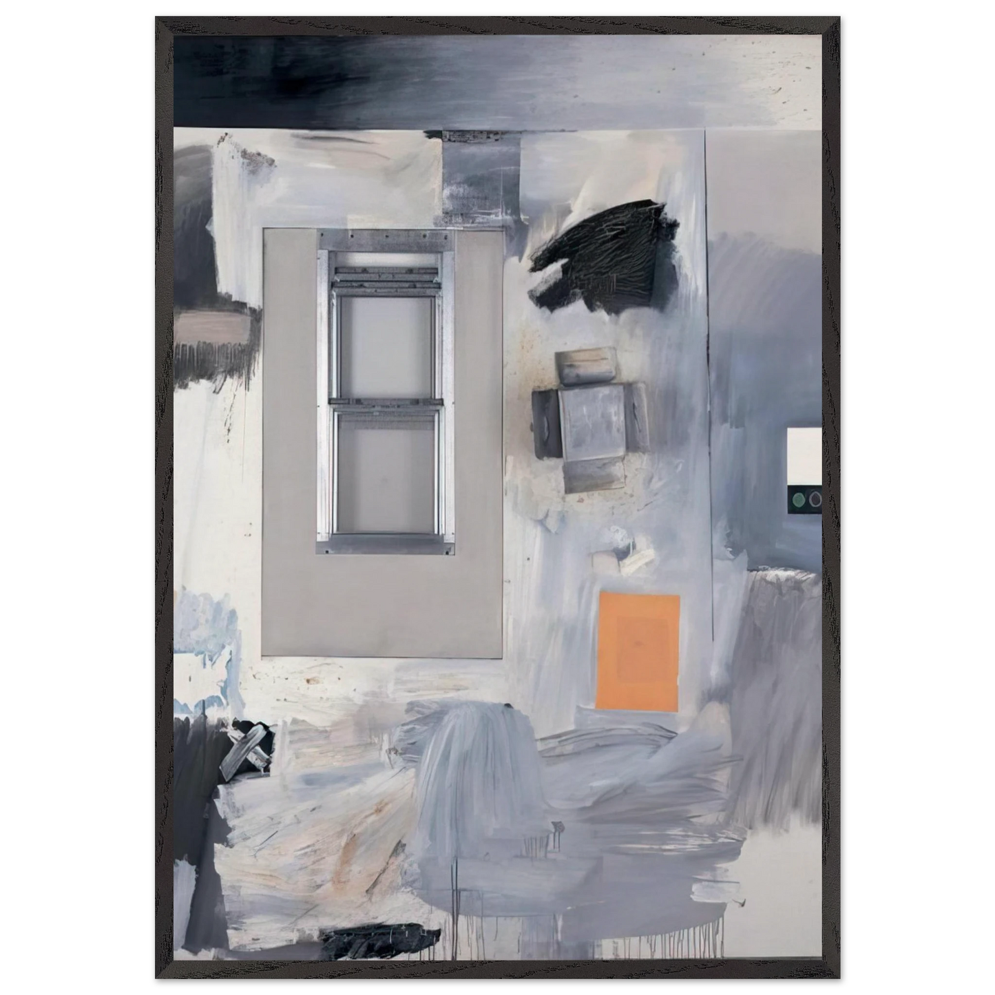 TROPHY V FOR JASPER JOHNS 1962 - Robert Rauschenberg Framed Art Print – Black Wooden Frame - Default Title - -Framed Art Print