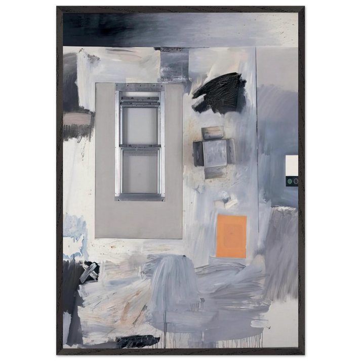 TROPHY V FOR JASPER JOHNS 1962 - Robert Rauschenberg 70x100 cm / 28x40 inches Framed Art Print – Black Wooden Frame