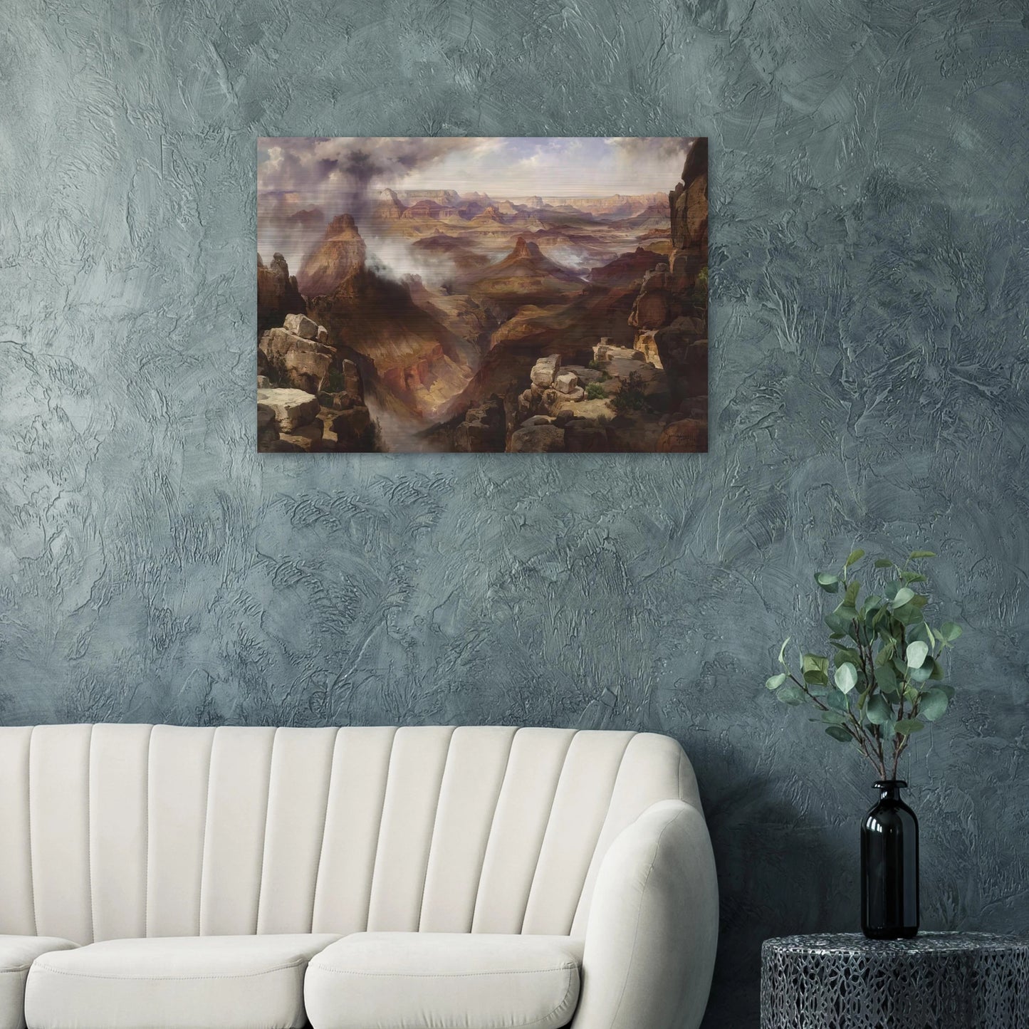 Grand Canyon of the Colorado River - Thomas Moran Brushed Aluminum Print - 70x100 cm / 28x40 inches | Thomas Moran Aluminum Print | Thomas Moran Prints