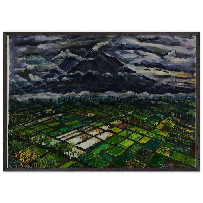 MT SEMERU JADKA KURA JAVA 1969 - Ivan Albright 70x100 cm / 28x40 inches Framed Art Print – Black Wooden Frame