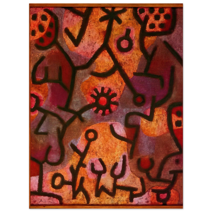 Paul Klee - FLORA ON ROCKS SUN 1940 75x100 cm / 30x40inches Fine Art Poster
