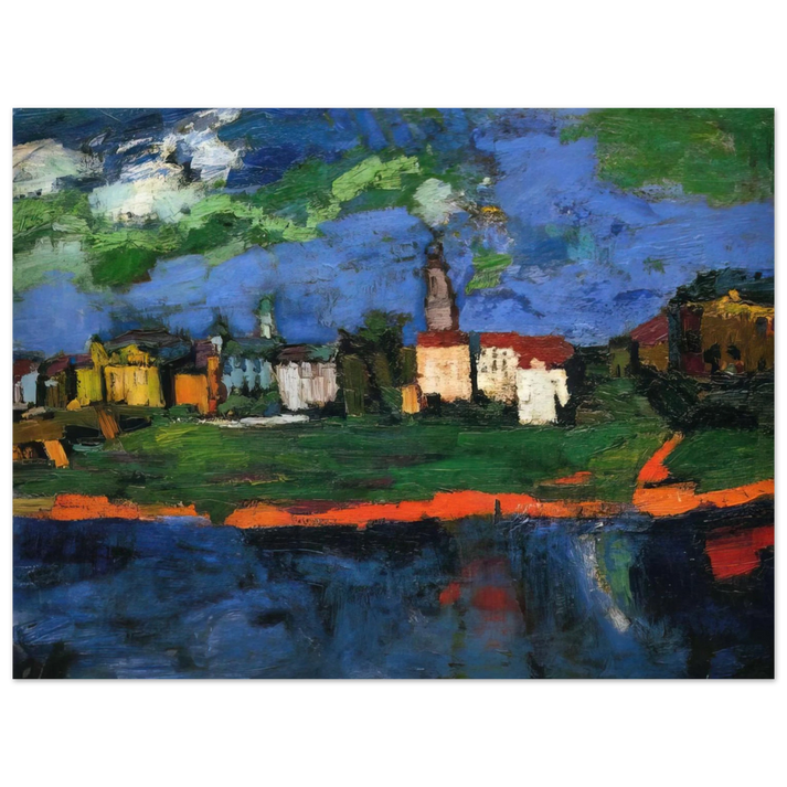 OSKAR KOKOSCHKA - THE ELBE NEAR DRESDEN 75x100 cm / 30x40inches Fine Art Poster