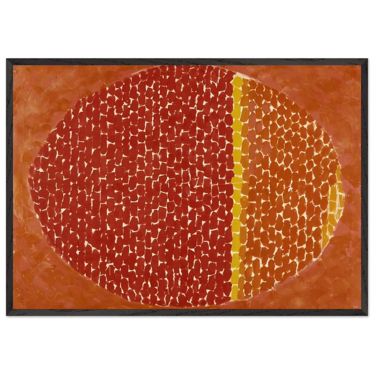 SNOOPY SEES EARTH WRAPPED IN SUNSET 1970 - Alma Woodsey Thomas Framed Art Print – Black Wooden Frame - Default Title - -Framed Art Print