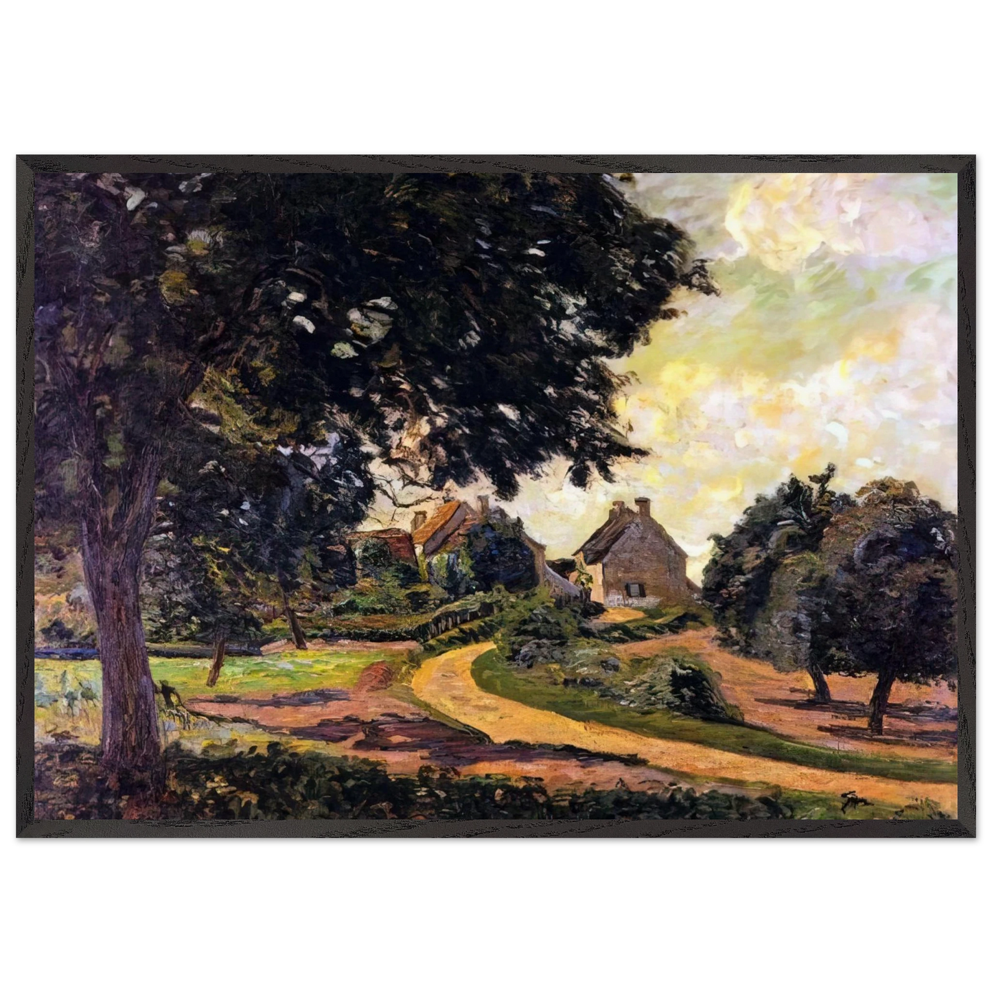 Apres la pluie - 1885 - Armand Guillaumin 70x100 cm / 28x40 inches Framed Art Print – Black Wooden Frame