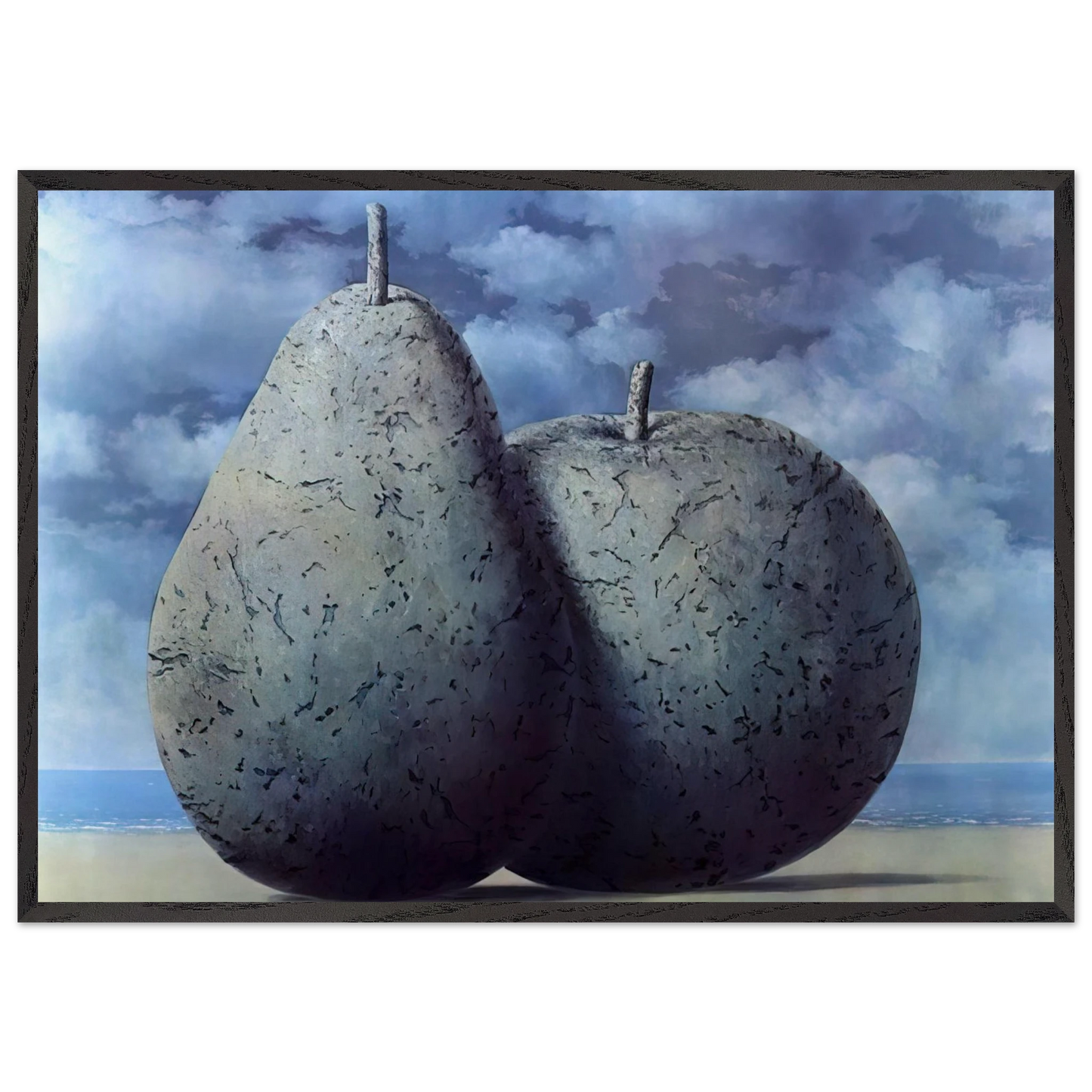 MEMORY OF A VOYAGE 1952 - Rene Magritte 70x100 cm / 28x40 inches Framed Art Print – Black Wooden Frame