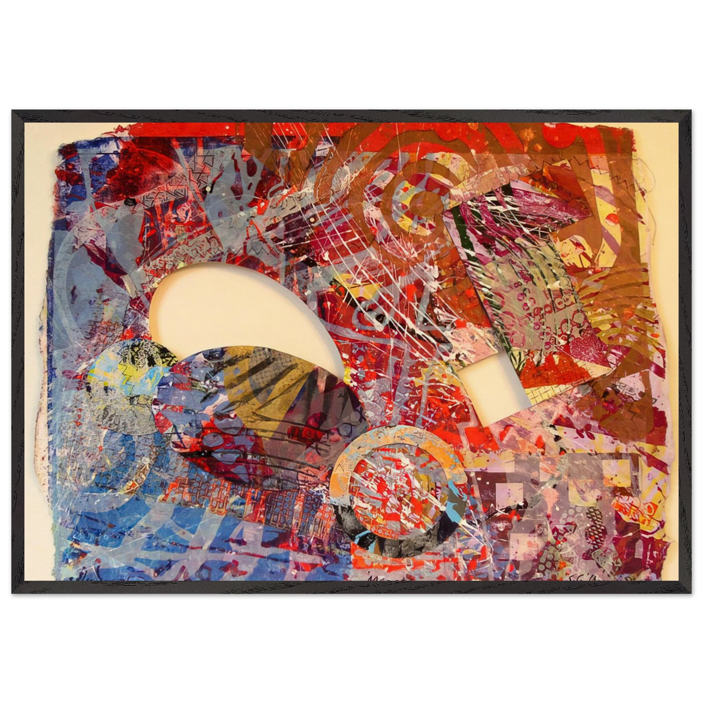 Manet III - Sam Gilliam 70x100 cm / 28x40 inches Framed Art Print – Black Wooden Frame