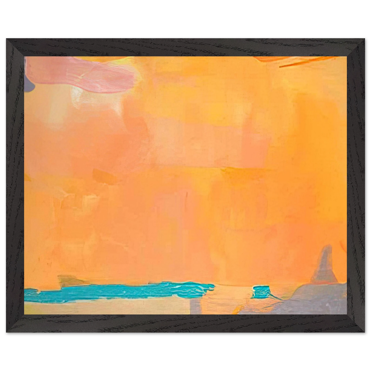 Helen Frankenthaler - Royal Fireworks - 1975 Wall art - A1 (59.4 x 84.1 cm) - Premium Wooden Framed Poster With Fine Art Paper - White frame