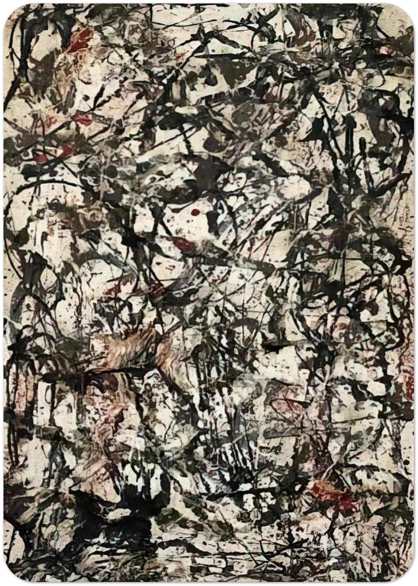 ENCHANTED FOREST 1947 By Jackson Pollock Pack of 10 Post Cards | Jackson Pollock Post Cards | A6 (10.5 x 14.8 cm) - 4.1 x 5.8 inches
