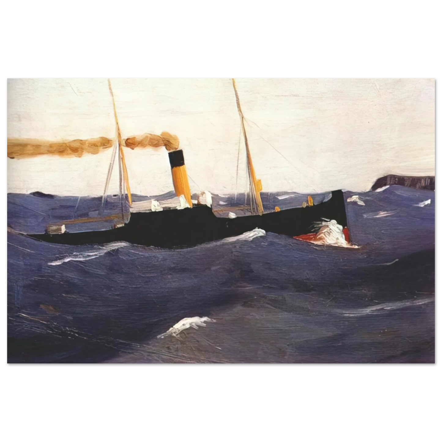 Edward Hopper - Tramp Steamer Fine Art Poster - 40x60 cm / 16x24 inches