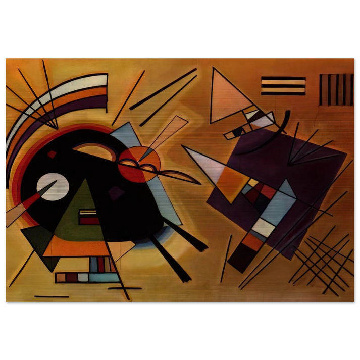 BLACK AND VIOLET 1923 - Wassily Kandinsky Brushed Aluminum Print - 70x100 cm / 28x40 inches | Wassily Kandinsky Aluminum Print | Wassily Kandinsky Prints