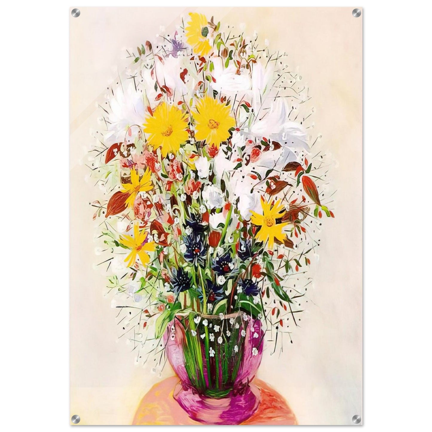 BOUQUET OF FLOWERS - Moise Kisling Acrylic Print - 70x100 cm / 28x40″ inches | Moise Kisling Wall Art | Moise Kisling Prints