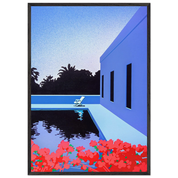Longs for Summer - Hiroshi Nagai 70x100 cm / 28x40 inches Framed Art Print – Black Wooden Frame