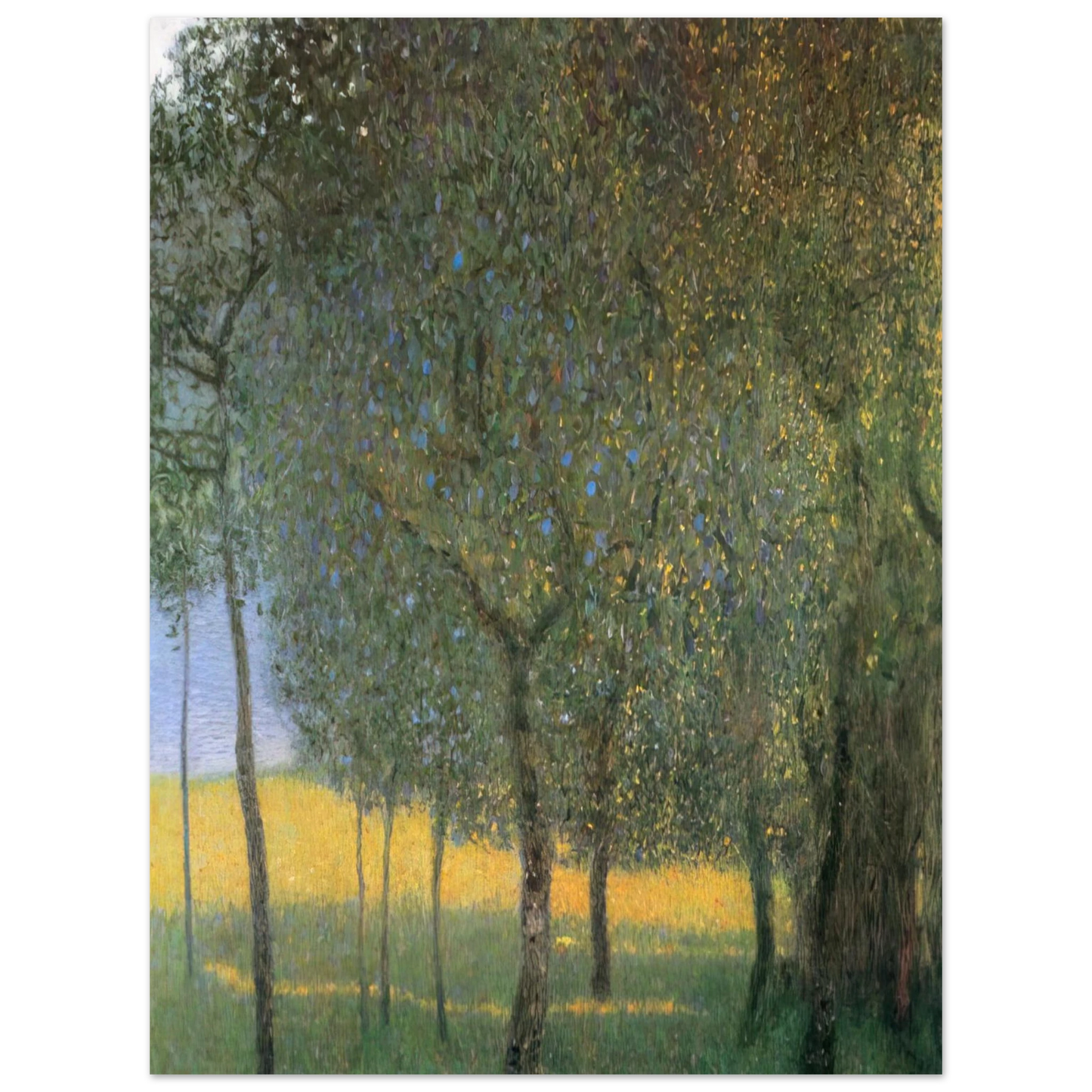 Gustav Klimt - FRUIT TREES 1901 Fine Art Poster - Default Title