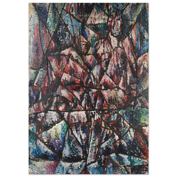 Two Seated Figures - 1955 - Robert Goodnough Brushed Aluminum Print - 70x100 cm / 28x40 inches | Robert Goodnough Aluminum Print | Robert Goodnough Prints