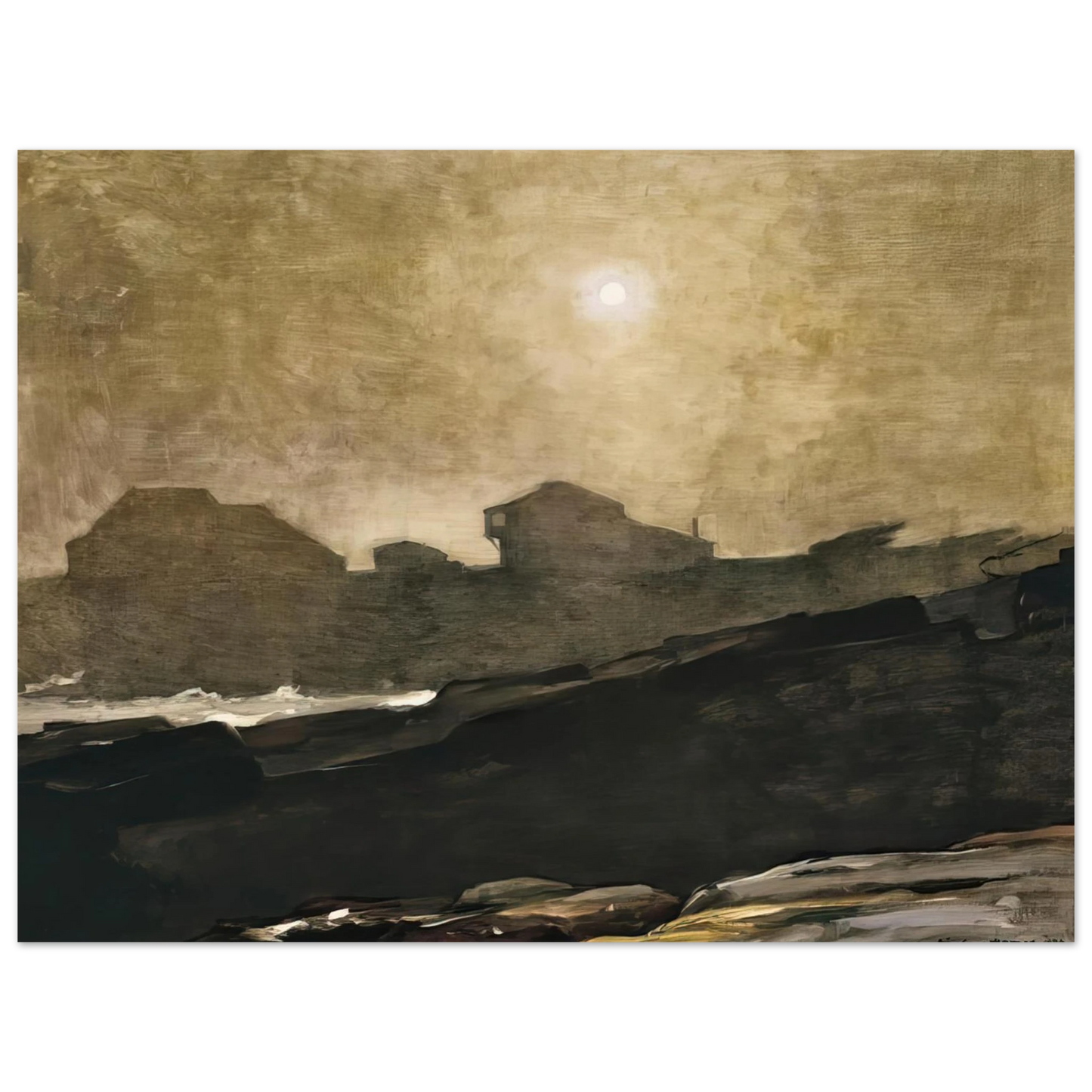 Winslow Homer - THE ARTISTS STUDIO IN AFTERNOON FOG 1894 Fine Art Poster - Default Title