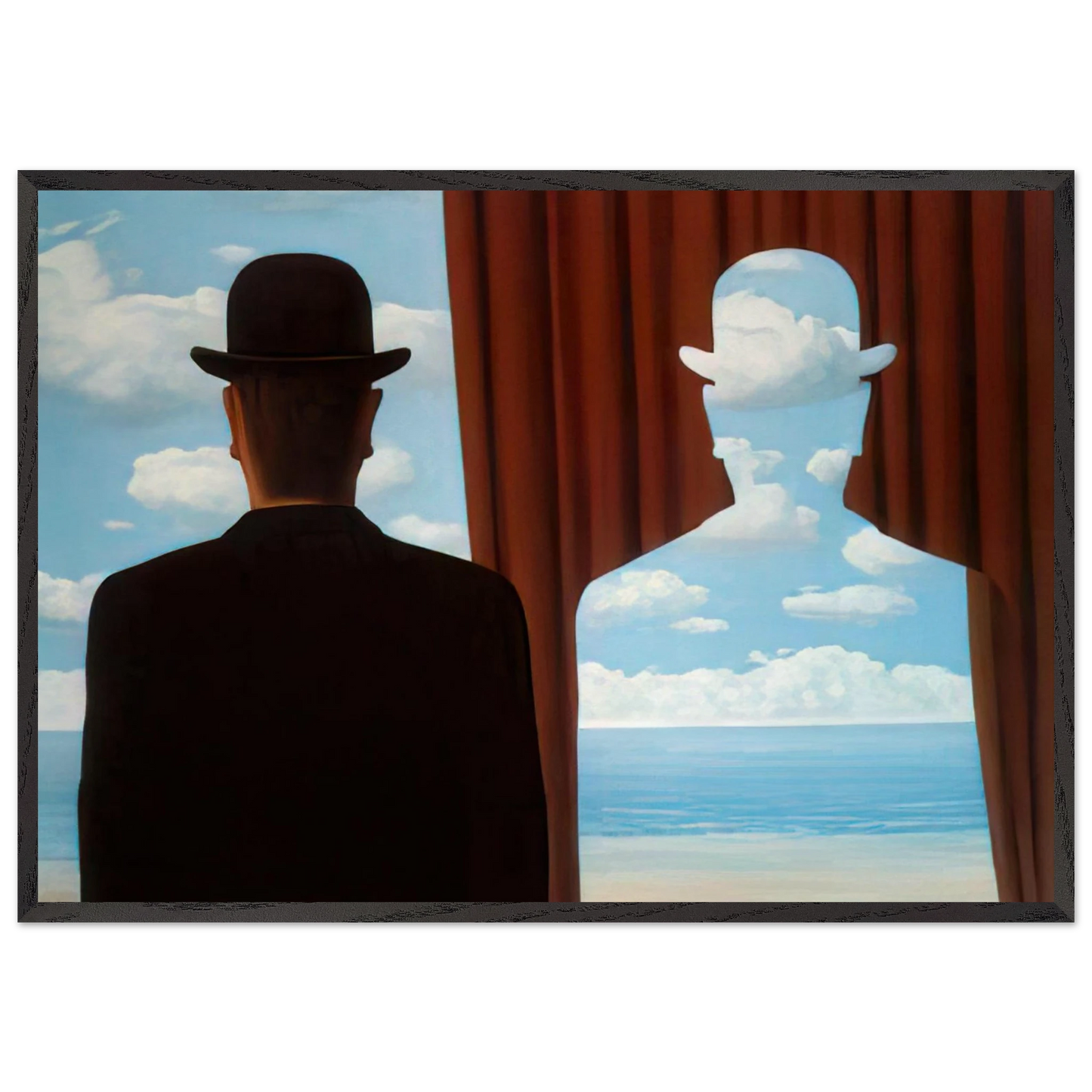 DECALCOMANIA 1966 - Rene Magritte 70x100 cm / 28x40 inches Framed Art Print – Black Wooden Frame