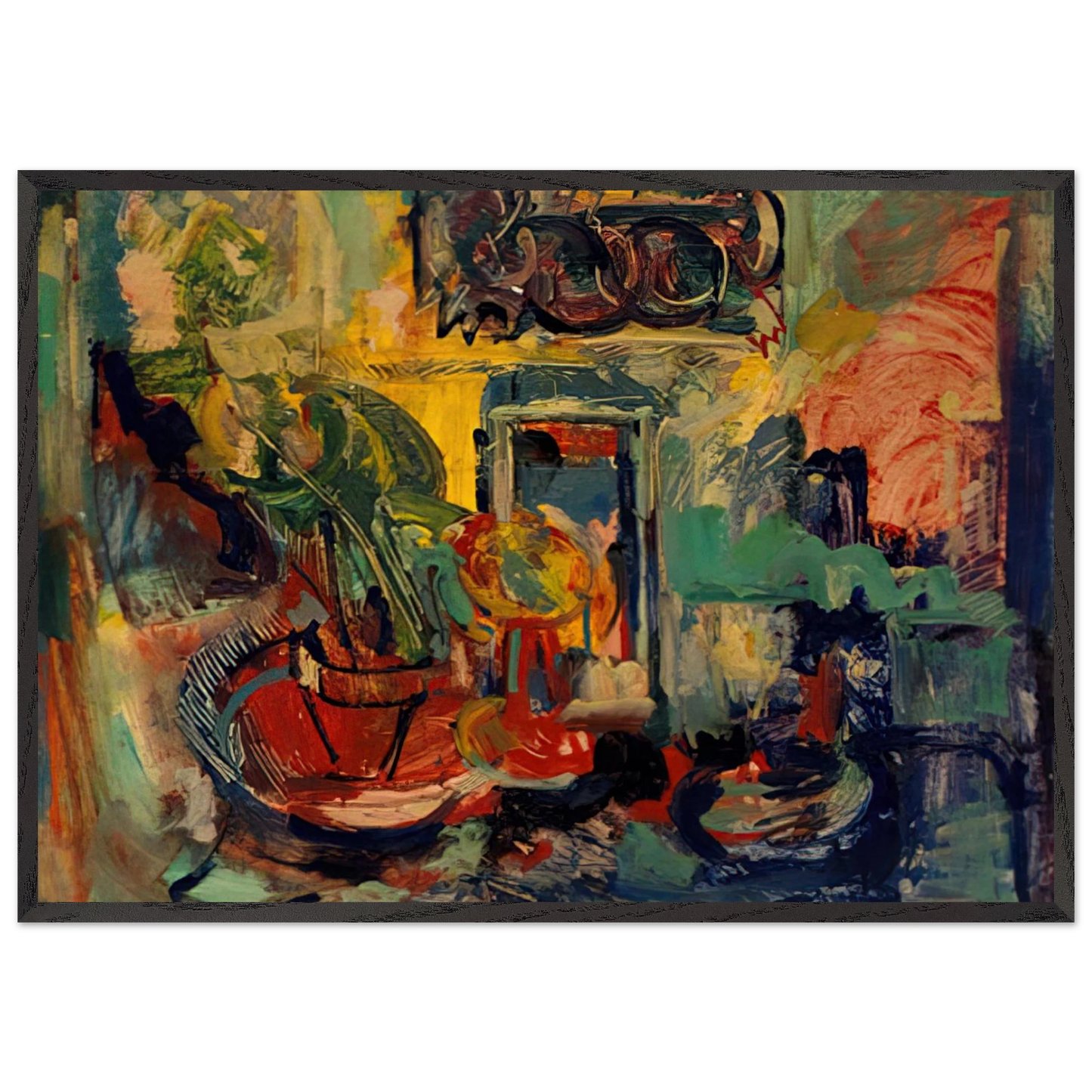 Still Life Interior - Hans Hofmann Framed Art Print – Black Wooden Frame - Default Title - -Framed Art Print