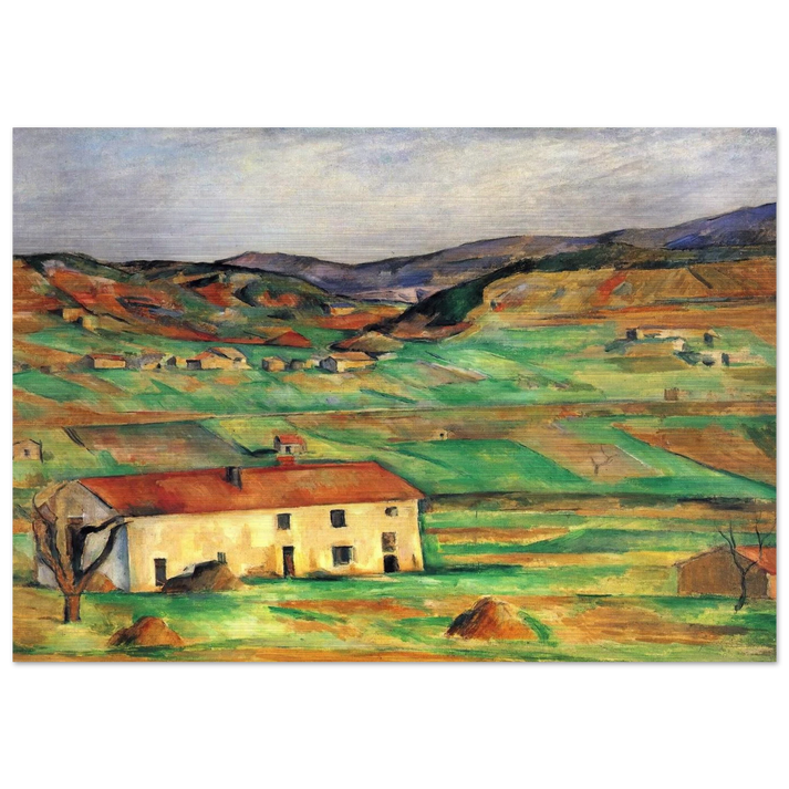 Gardanne - Paul Cézanne Brushed Aluminum Print - 70x100 cm / 28x40 inches | Paul Cézanne Aluminum Print | Paul Cézanne Prints