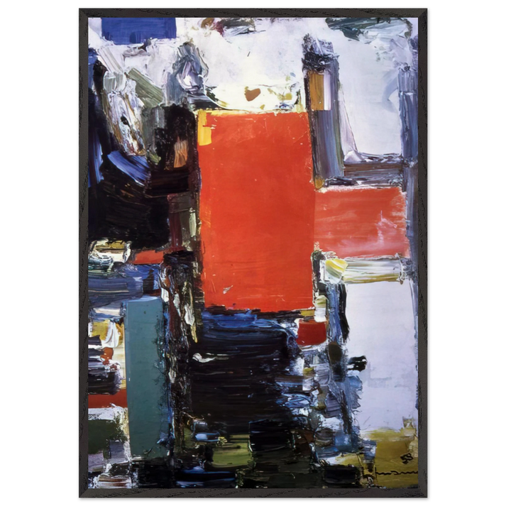 Bird Cage Variation II - Hans Hofmann 70x100 cm / 28x40 inches Framed Art Print – Black Wooden Frame