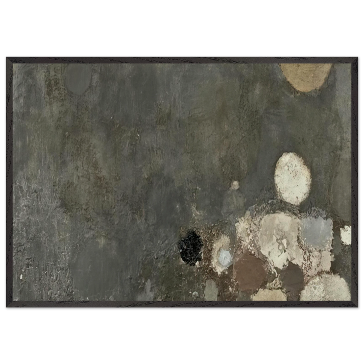 UNTITLED 1956 N2 - Luis Feito 70x100 cm / 28x40 inches Framed Art Print – Black Wooden Frame