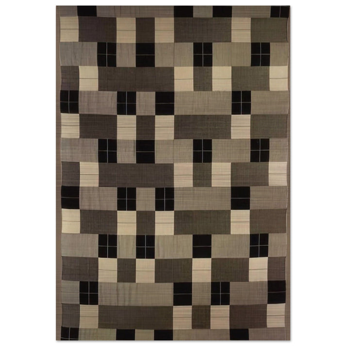 BLACK WHITE GRAY 1964 - Anni Albers Brushed Aluminum Print - 70x100 cm / 28x40 inches | Anni Albers Aluminum Print | Anni Albers Prints