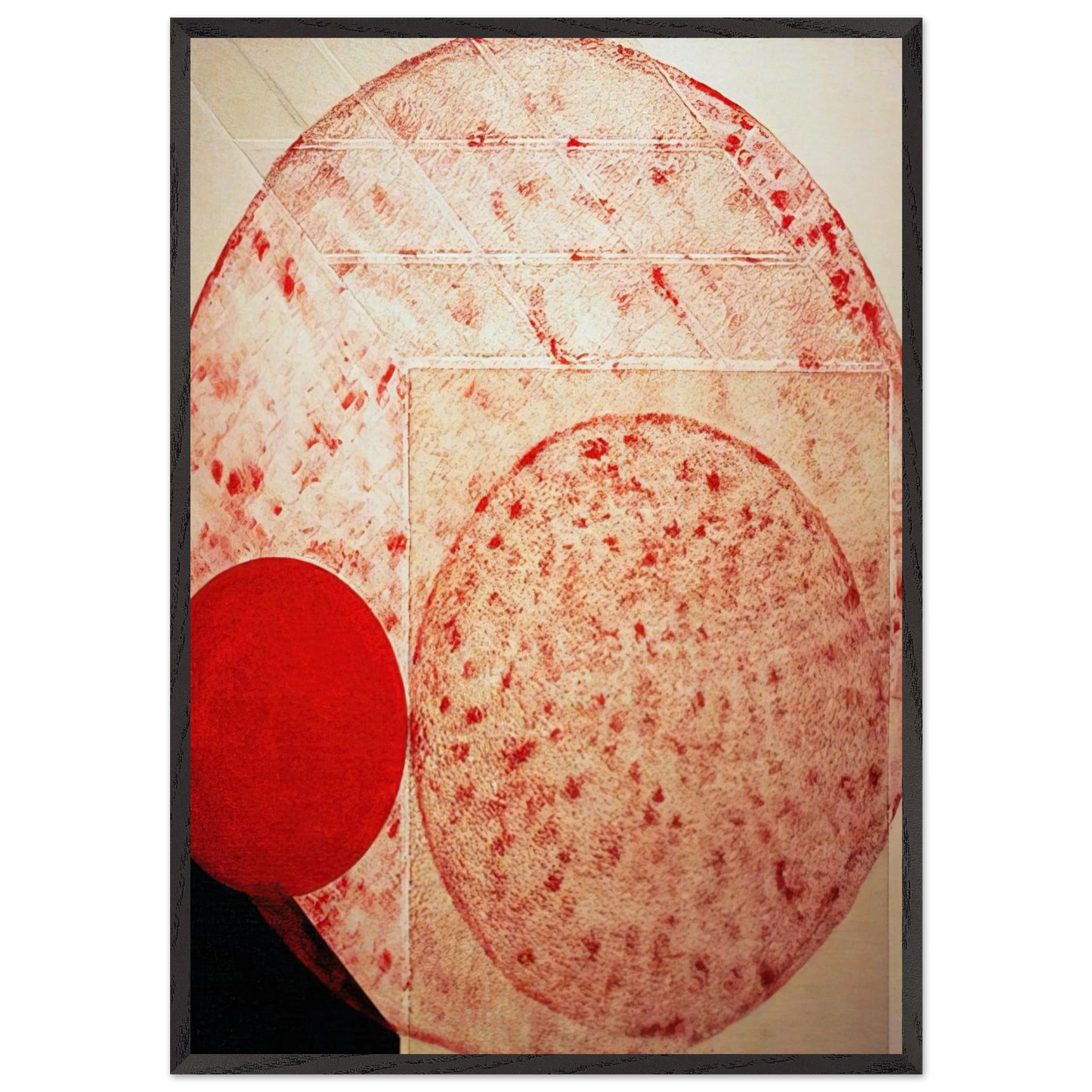 Painting Red - 1987 - Lygia Pape 70x100 cm / 28x40 inches Framed Art Print – Black Wooden Frame