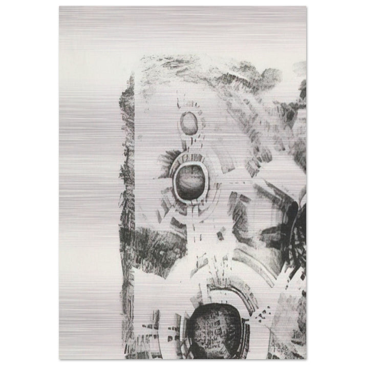 SECOND STONE 1962 - Lee Bontecou Brushed Aluminum Print - 70x100 cm / 28x40 inches | Lee Bontecou Aluminum Print | Lee Bontecou Prints