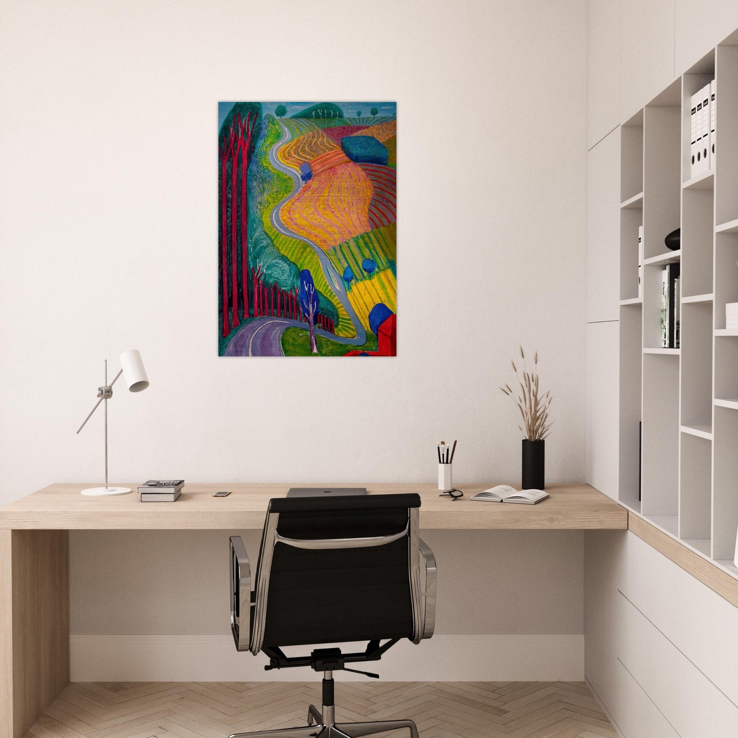 David Hockney - David Hockney Brushed Aluminum Print - 70x100 cm / 28x40 inches | David Hockney Aluminum Print | David Hockney Prints