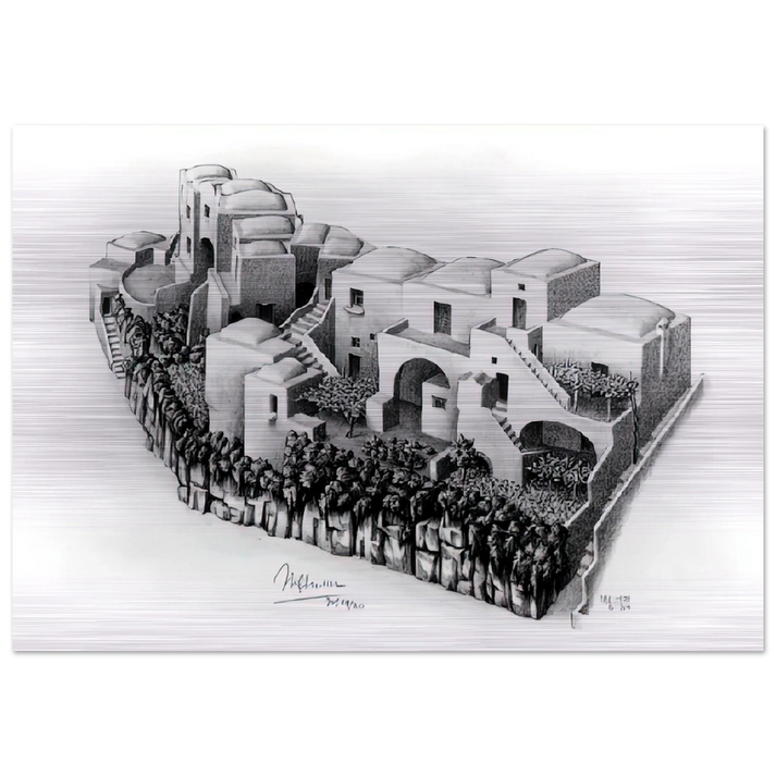ESCHER (24) - MC Escher Brushed Aluminum Print - 70x100 cm / 28x40 inches | MC Escher Aluminum Print | MC Escher Prints