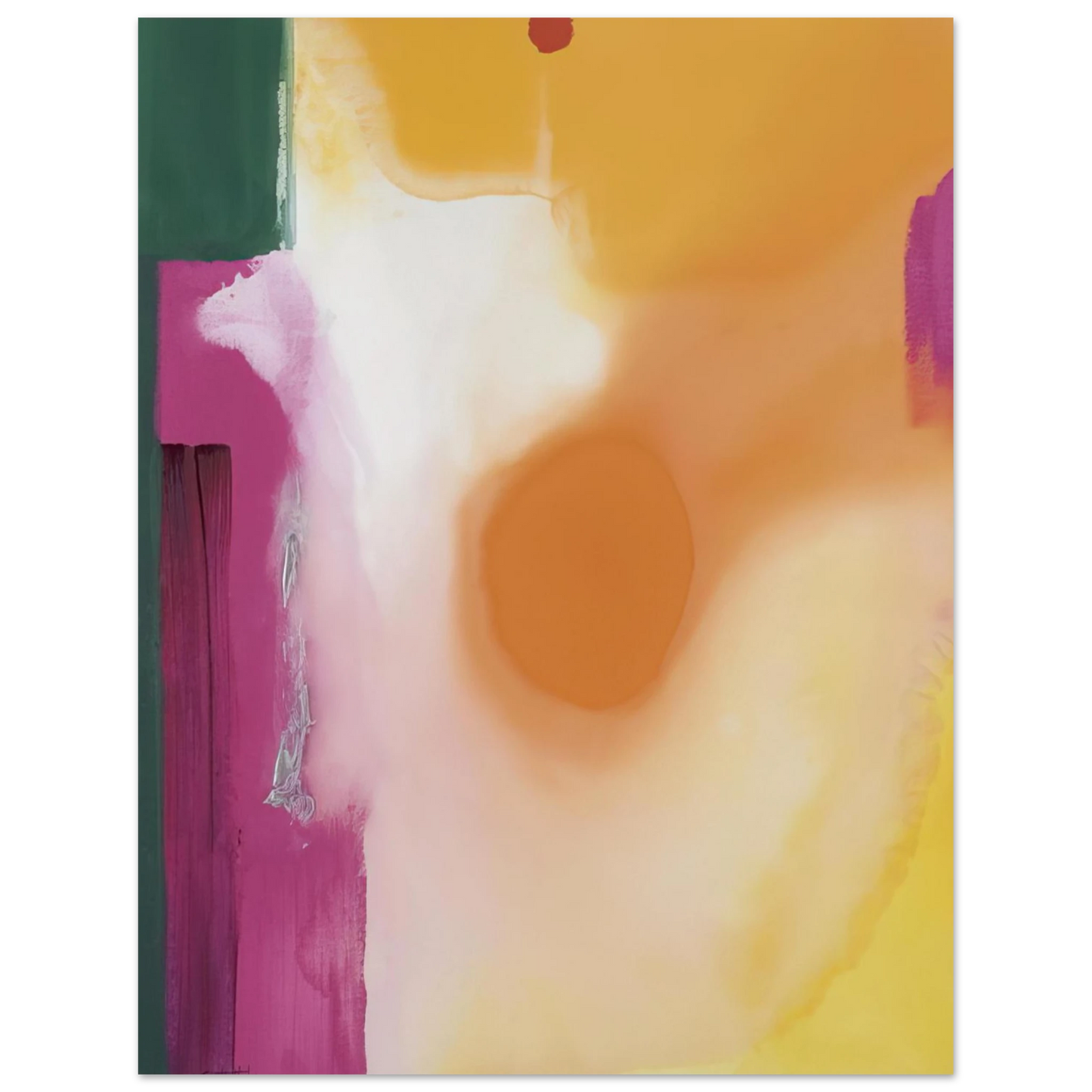 Helen Frankenthaler - Bullseye - 1989 Wall art - 27x35 cm / 11x14 inches - Premium Wooden Framed Poster With Fine Art Paper - Wood frame