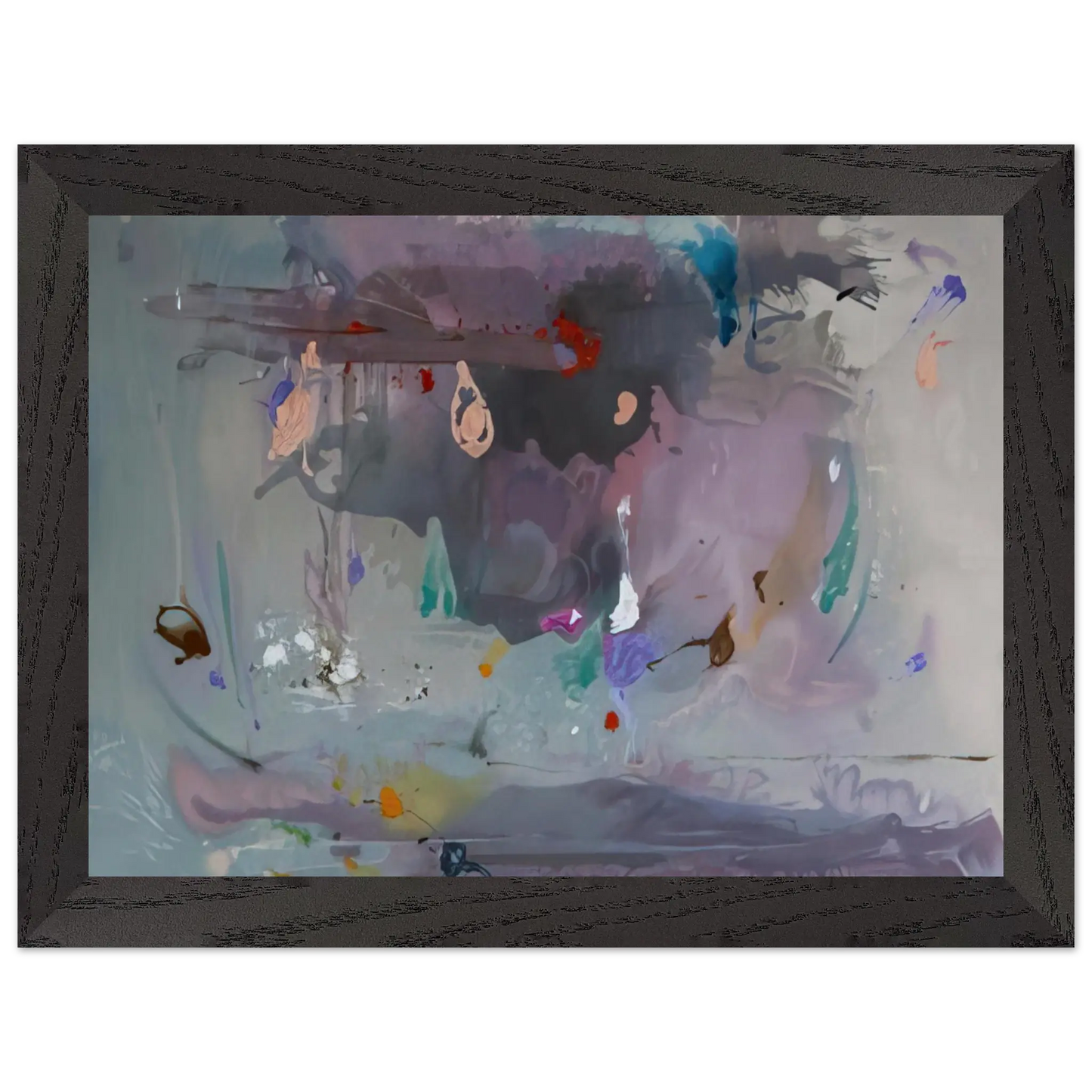 Helen Frankenthaler - Grey Fireworks - 2000 Wall art - 20x25 cm / 8x10 Inches - Fine Art Poster - -