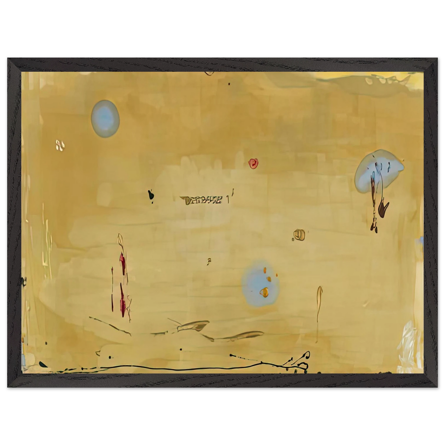 Helen Frankenthaler - Brother Angel, 1983- Wall Art - 60x80 cm / 24x32 inches - Premium Wooden Framed Poster With Fine Art Paper - Black frame