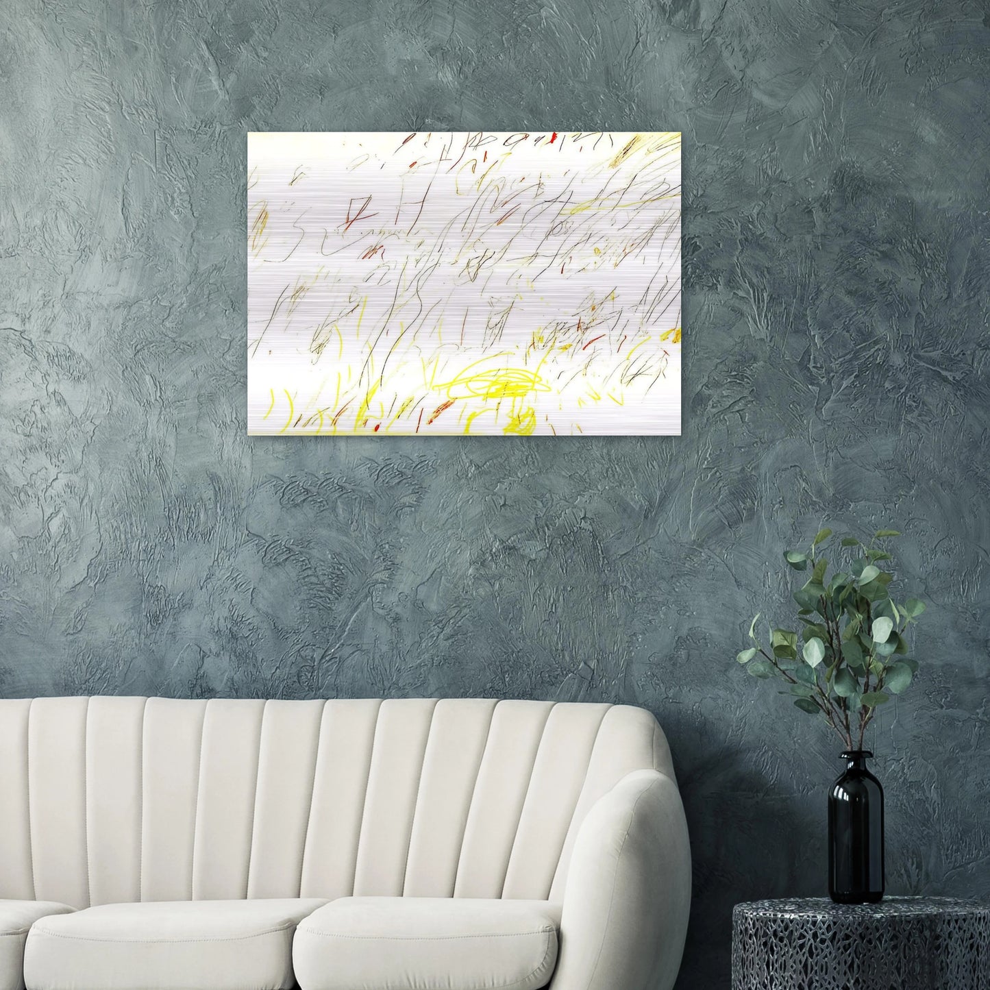 Blue Room - Cy Twombly Brushed Aluminum Print - 70x100 cm / 28x40 inches | Cy Twombly Aluminum Print | Cy Twombly Prints