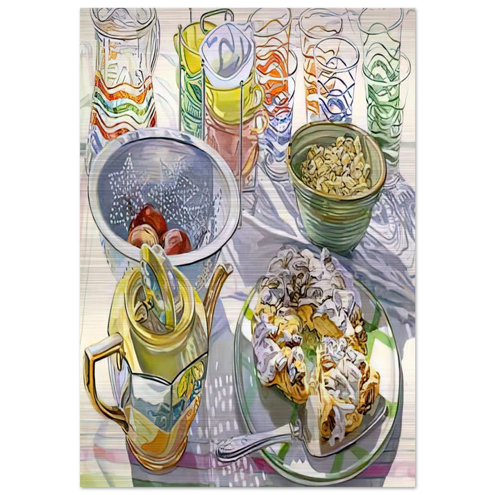 COFFEE CAKE 2003 - Janet Fish Brushed Aluminum Print - 70x100 cm / 28x40 inches | Janet Fish Aluminum Print | Janet Fish Prints