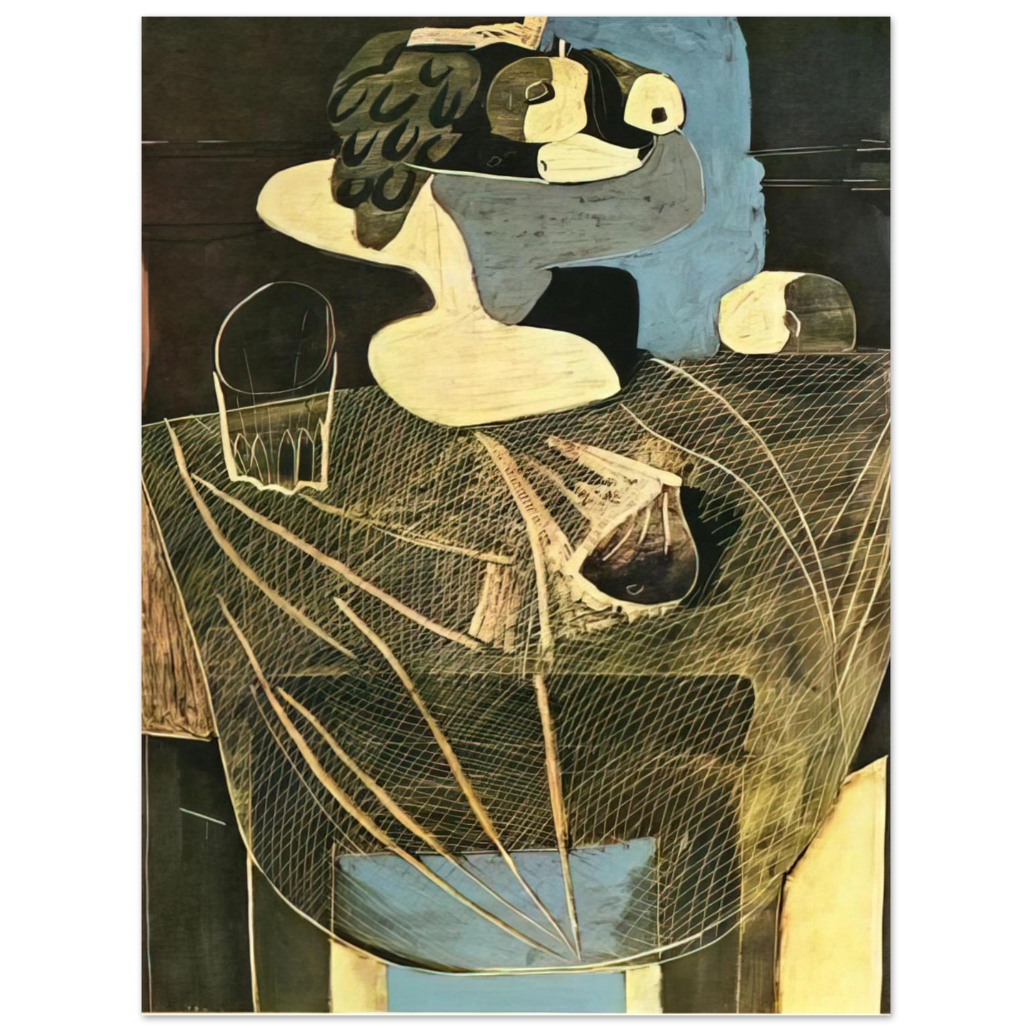 Pablo Picasso - Still life with fishing net Fine Art Poster - Default Title