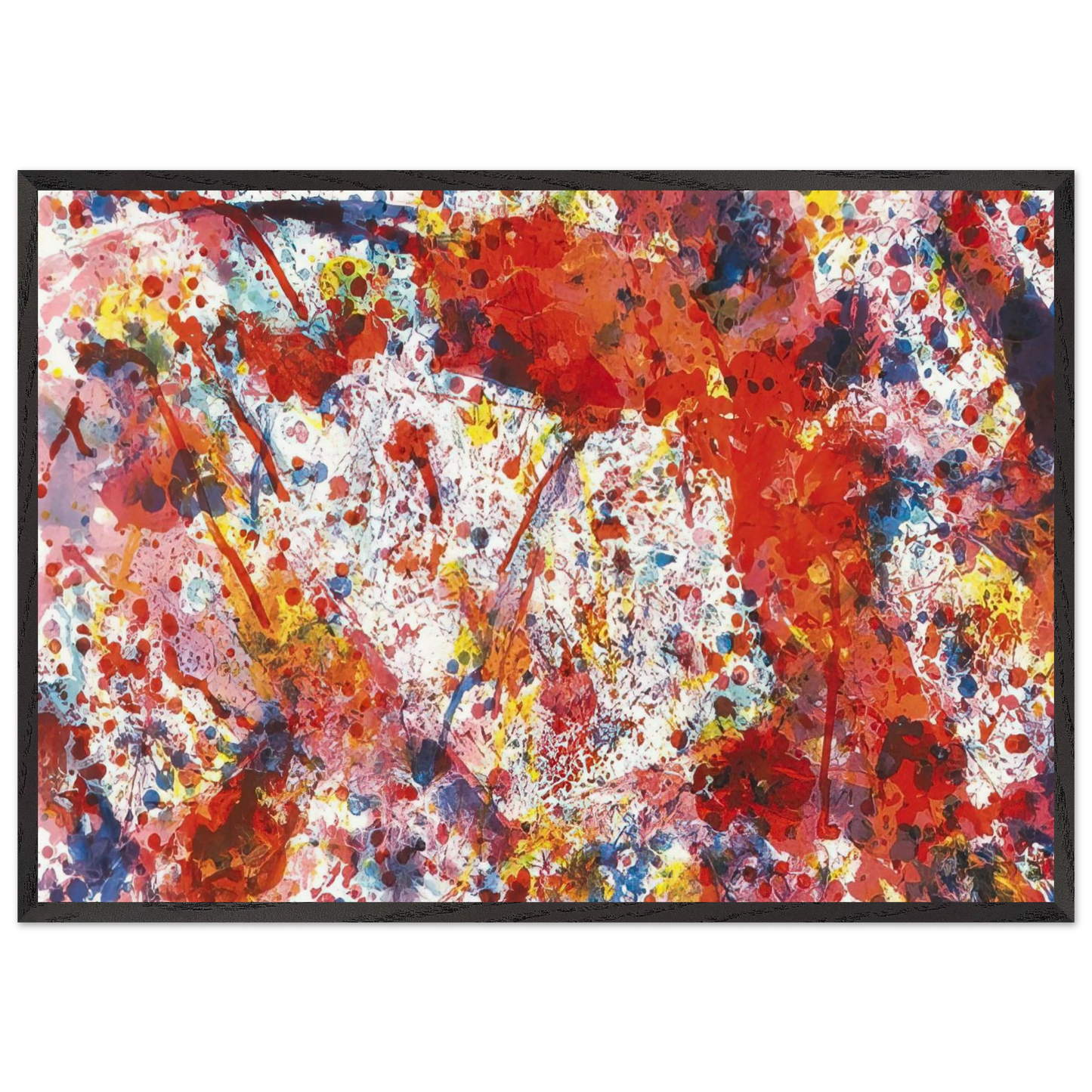 And Pink - Sam Francis Framed Art Print – Black Wooden Frame - Default Title - -Framed Art Print