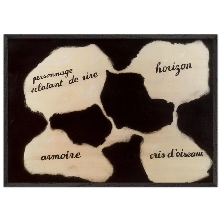 THE LIVING MIRROR 1929 - Rene Magritte 70x100 cm / 28x40 inches Framed Art Print – Black Wooden Frame