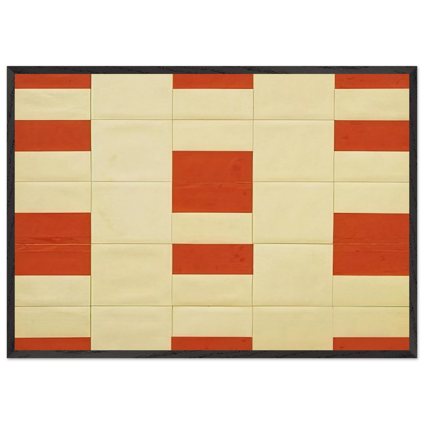 Red and White - Ellsworth Kelly Framed Art Print – Black Wooden Frame - Default Title - -Framed Art Print