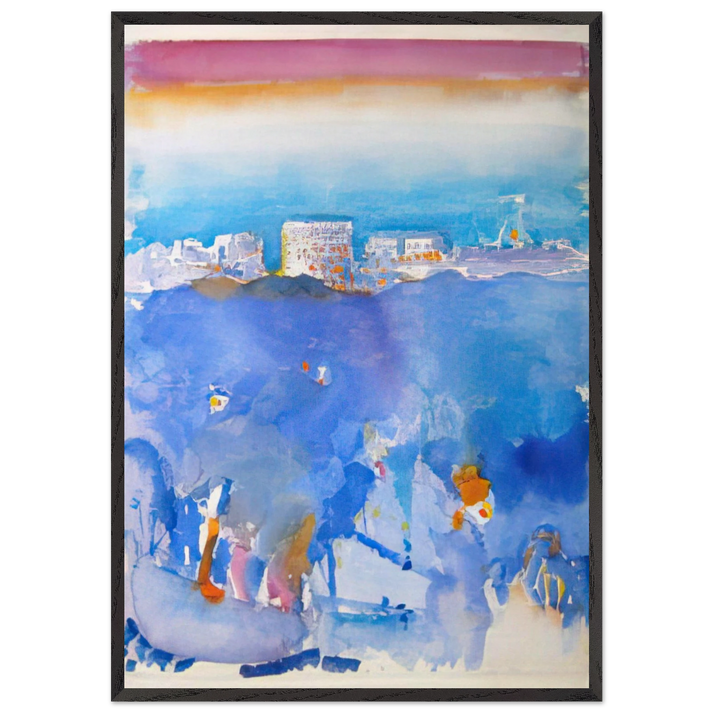 New York Fantasy - 1912 - John Marin 70x100 cm / 28x40 inches Framed Art Print – Black Wooden Frame